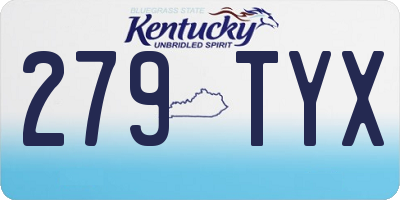 KY license plate 279TYX