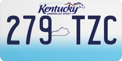 KY license plate 279TZC