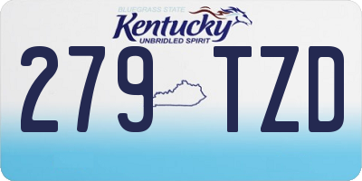 KY license plate 279TZD