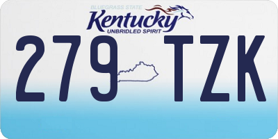 KY license plate 279TZK