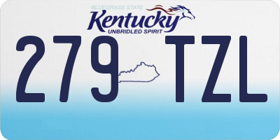 KY license plate 279TZL