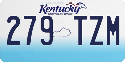 KY license plate 279TZM