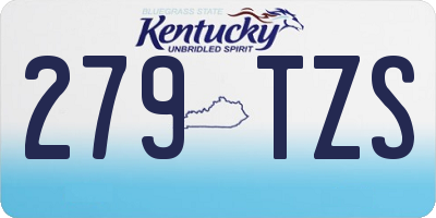 KY license plate 279TZS