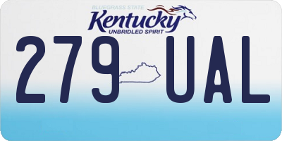 KY license plate 279UAL
