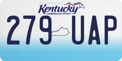 KY license plate 279UAP