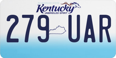 KY license plate 279UAR