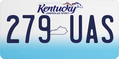 KY license plate 279UAS