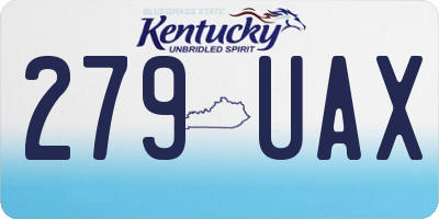 KY license plate 279UAX