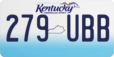 KY license plate 279UBB