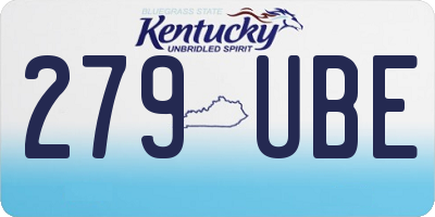 KY license plate 279UBE