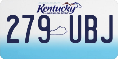 KY license plate 279UBJ