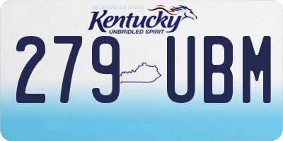 KY license plate 279UBM