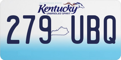 KY license plate 279UBQ