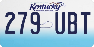 KY license plate 279UBT