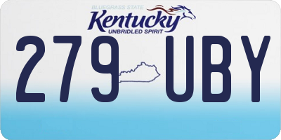 KY license plate 279UBY