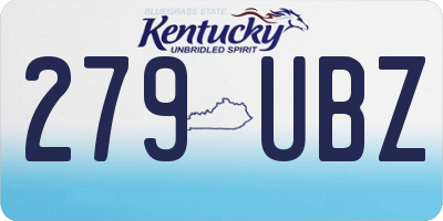 KY license plate 279UBZ