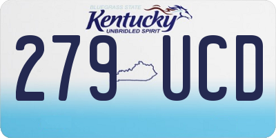 KY license plate 279UCD