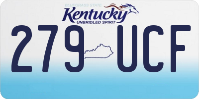KY license plate 279UCF