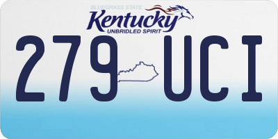 KY license plate 279UCI