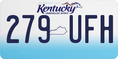 KY license plate 279UFH