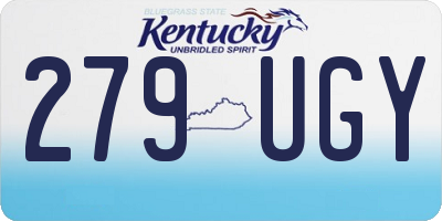 KY license plate 279UGY