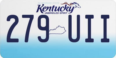 KY license plate 279UII
