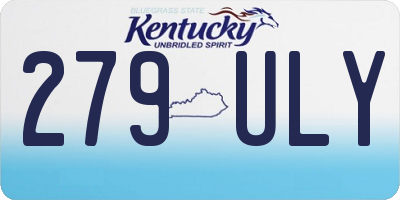 KY license plate 279ULY