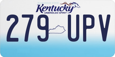 KY license plate 279UPV