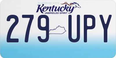 KY license plate 279UPY