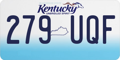 KY license plate 279UQF