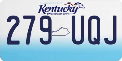 KY license plate 279UQJ