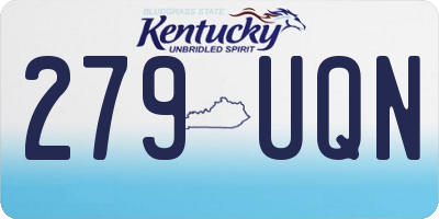 KY license plate 279UQN