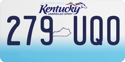 KY license plate 279UQO