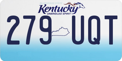 KY license plate 279UQT