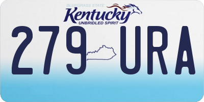 KY license plate 279URA