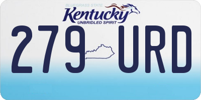 KY license plate 279URD