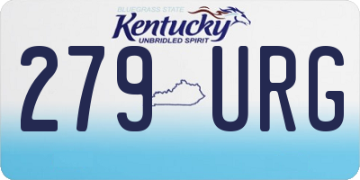 KY license plate 279URG