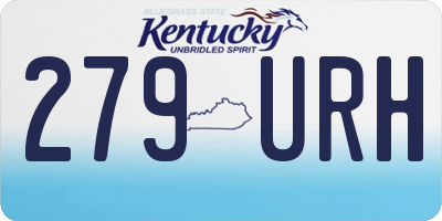 KY license plate 279URH