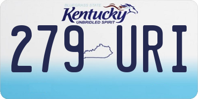 KY license plate 279URI
