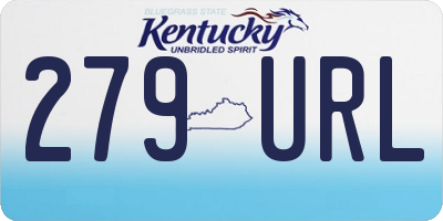 KY license plate 279URL
