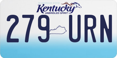 KY license plate 279URN