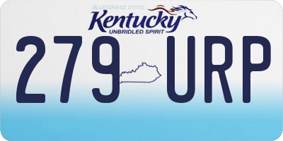 KY license plate 279URP