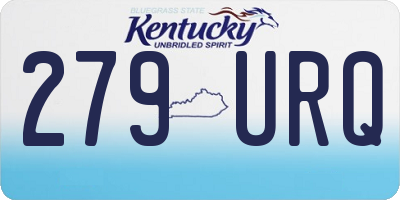 KY license plate 279URQ