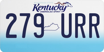 KY license plate 279URR