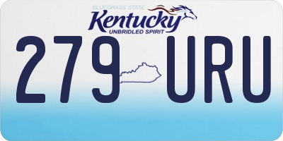 KY license plate 279URU