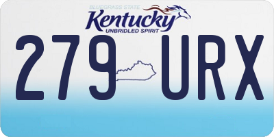 KY license plate 279URX