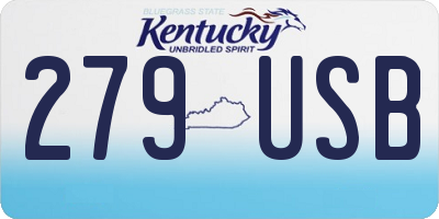 KY license plate 279USB