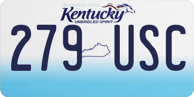 KY license plate 279USC