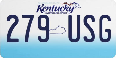 KY license plate 279USG