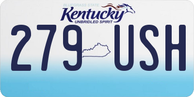KY license plate 279USH